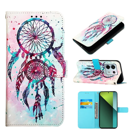 3D Painting Horizontal Flip Leather Phone Case, For Xiaomi Redmi Note 13 Pro+ 5G, For Xiaomi Redmi Note 13 Pro 5G Global