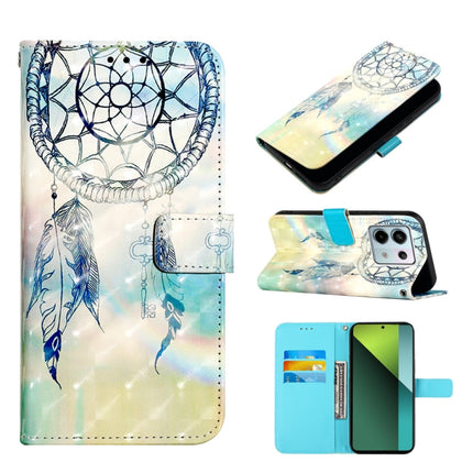 3D Painting Horizontal Flip Leather Phone Case, For Xiaomi Redmi Note 13 Pro+ 5G, For Xiaomi Redmi Note 13 Pro 5G Global