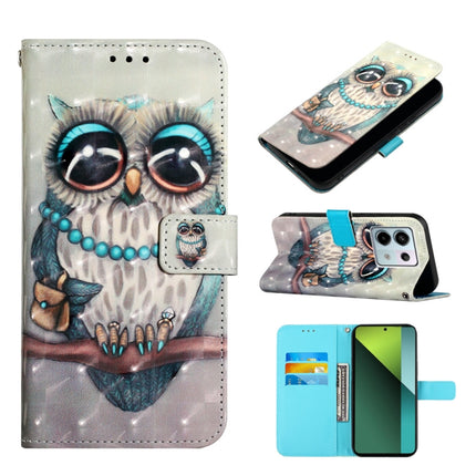 3D Painting Horizontal Flip Leather Phone Case, For Xiaomi Redmi Note 13 Pro+ 5G, For Xiaomi Redmi Note 13 Pro 5G Global