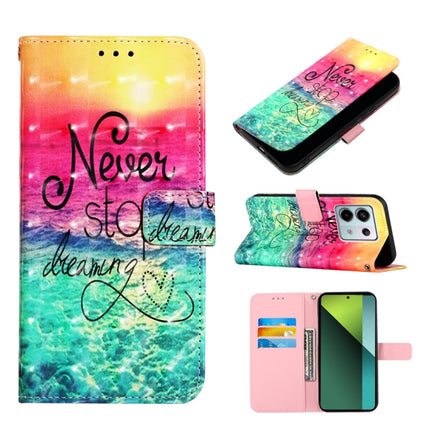 3D Painting Horizontal Flip Leather Phone Case, For Xiaomi Redmi Note 13 Pro+ 5G, For Xiaomi Redmi Note 13 Pro 5G Global