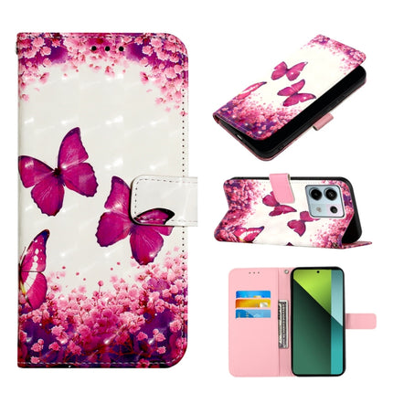 3D Painting Horizontal Flip Leather Phone Case, For Xiaomi Redmi Note 13 Pro+ 5G, For Xiaomi Redmi Note 13 Pro 5G Global