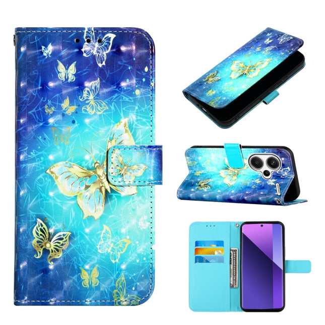 3D Painting Horizontal Flip Leather Phone Case, For Xiaomi Redmi Note 13 Pro+ 5G, For Xiaomi Redmi Note 13 Pro 5G Global
