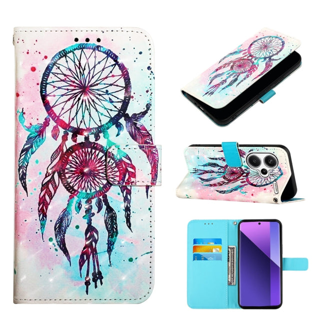 3D Painting Horizontal Flip Leather Phone Case, For Xiaomi Redmi Note 13 Pro+ 5G, For Xiaomi Redmi Note 13 Pro 5G Global