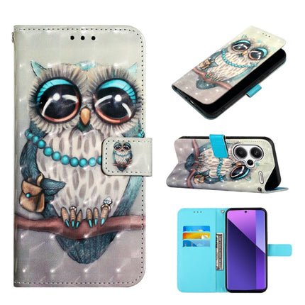 3D Painting Horizontal Flip Leather Phone Case, For Xiaomi Redmi Note 13 Pro+ 5G, For Xiaomi Redmi Note 13 Pro 5G Global