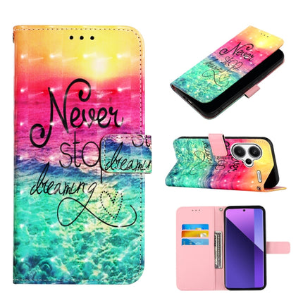 3D Painting Horizontal Flip Leather Phone Case, For Xiaomi Redmi Note 13 Pro+ 5G, For Xiaomi Redmi Note 13 Pro 5G Global