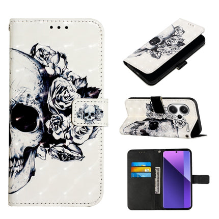 3D Painting Horizontal Flip Leather Phone Case, For Xiaomi Redmi Note 13 Pro+ 5G, For Xiaomi Redmi Note 13 Pro 5G Global