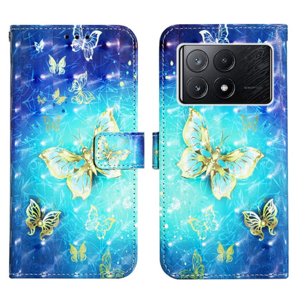 3D Painting Horizontal Flip Leather Phone Case, For Xiaomi Poco X6 Pro, For Xiaomi Redmi Note 13 5G Global, For Xiaomi Redmi 13C