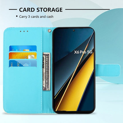 3D Painting Horizontal Flip Leather Phone Case, For Xiaomi Poco X6 Pro, For Xiaomi Redmi Note 13 5G Global, For Xiaomi Redmi 13C