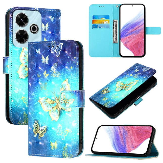 3D Painting Horizontal Flip Leather Phone Case, For Xiaomi Redmi 13 4G, For Xiaomi Poco M6 Pro 4G, For Xiaomi Redmi A3