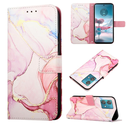 PT003 Marble Pattern Flip Leather Phone Case, For Motorola Moto G Play 5G 2024, For Motorola Moto G Power 5G 2024, For Motorola Edge 40 Neo