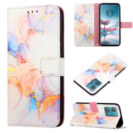 PT003 Marble Pattern Flip Leather Phone Case, For Motorola Moto G Play 5G 2024, For Motorola Moto G Power 5G 2024, For Motorola Edge 40 Neo