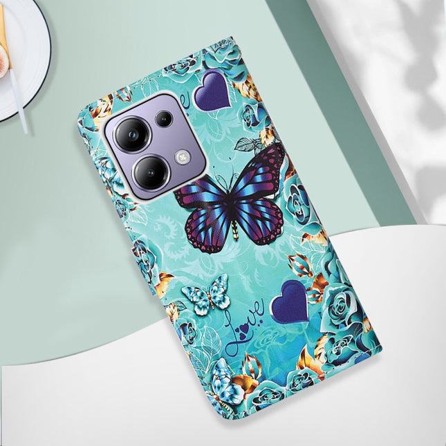 Colored Drawing Pattern Plain Weave Leather Phone Case, For Xiaomi Redmi Note 13 Pro 4G Global, For Xiaomi Redmi Note 13 4G Global, For Xiaomi Redmi K70E