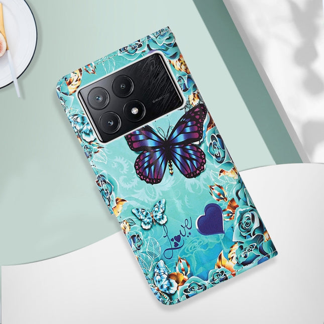 Colored Drawing Pattern Plain Weave Leather Phone Case, For Xiaomi Poco X6 Pro, For Xiaomi Redmi Note 13 5G Global, For Xiaomi Redmi 13C
