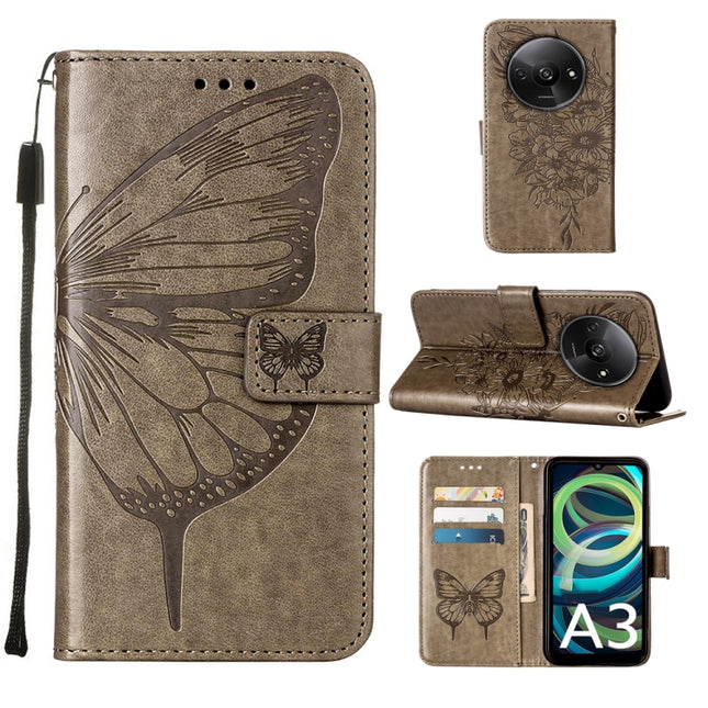 Embossed Butterfly Leather Phone Case, For Xiaomi Redmi A3, For Xiaomi Redmi Note 13 Pro 4G Global, For Xiaomi Redmi Note 13 4G Global