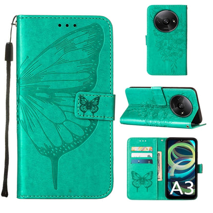 Embossed Butterfly Leather Phone Case, For Xiaomi Redmi A3, For Xiaomi Redmi Note 13 Pro 4G Global, For Xiaomi Redmi Note 13 4G Global
