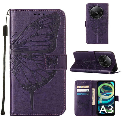 Embossed Butterfly Leather Phone Case, For Xiaomi Redmi A3, For Xiaomi Redmi Note 13 Pro 4G Global, For Xiaomi Redmi Note 13 4G Global