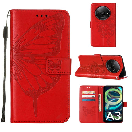 Embossed Butterfly Leather Phone Case, For Xiaomi Redmi A3, For Xiaomi Redmi Note 13 Pro 4G Global, For Xiaomi Redmi Note 13 4G Global