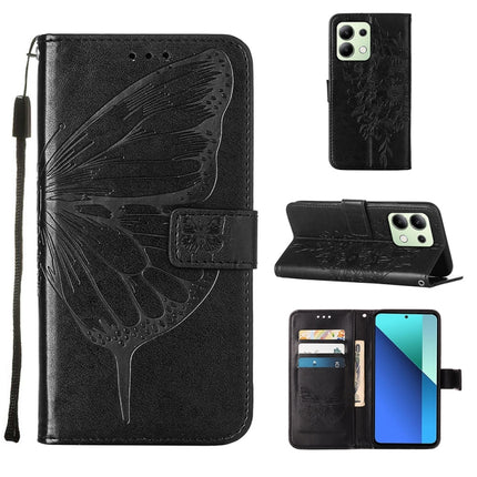 Embossed Butterfly Leather Phone Case, For Xiaomi Redmi A3, For Xiaomi Redmi Note 13 Pro 4G Global, For Xiaomi Redmi Note 13 4G Global