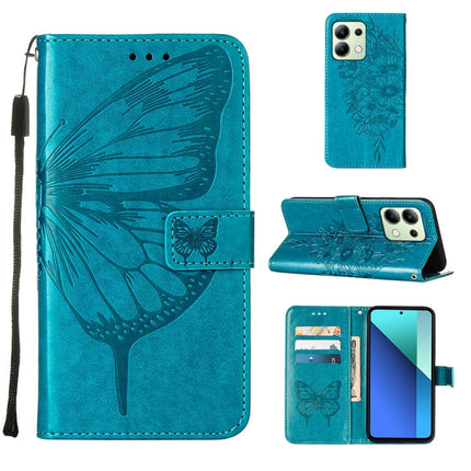 Embossed Butterfly Leather Phone Case, For Xiaomi Redmi A3, For Xiaomi Redmi Note 13 Pro 4G Global, For Xiaomi Redmi Note 13 4G Global