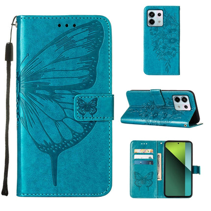 Embossed Butterfly Leather Phone Case, For Xiaomi Redmi 13C, For Xiaomi Redmi Note 13 Pro+ 5G, For Xiaomi Redmi Note 13 Pro 5G Global