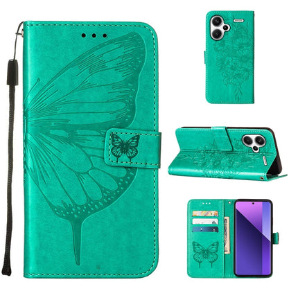 Embossed Butterfly Leather Phone Case, For Xiaomi Redmi 13C, For Xiaomi Redmi Note 13 Pro+ 5G, For Xiaomi Redmi Note 13 Pro 5G Global