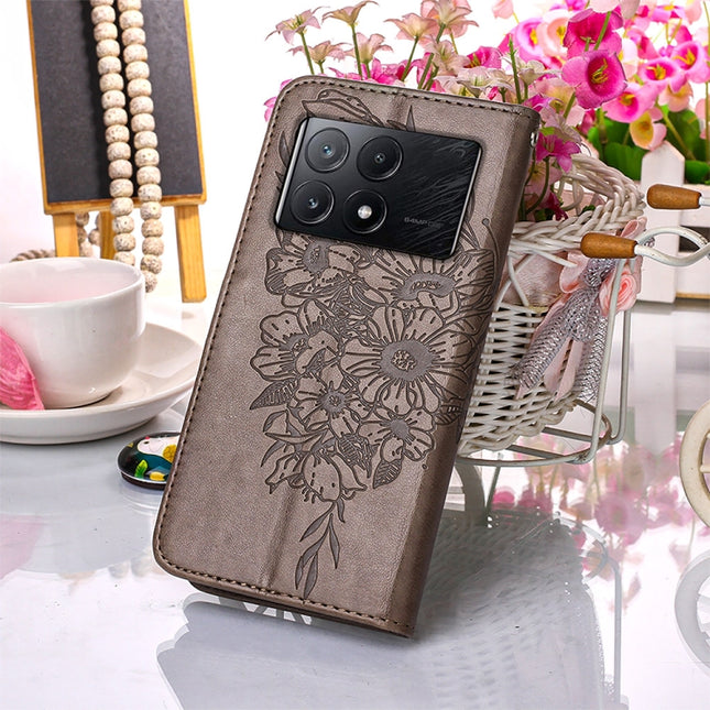 Embossed Butterfly Leather Phone Case, For Xiaomi Redmi K70E, For Xiaomi Poco X6 Pro, For Xiaomi 14 Ultra 5G Global