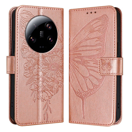 Embossed Butterfly Leather Phone Case, For Xiaomi 13 Ultra, For Xiaomi Civi 3 5G, For Xiaomi Poco X4 NFC