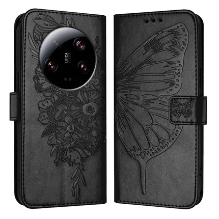 Embossed Butterfly Leather Phone Case, For Xiaomi 13 Ultra, For Xiaomi Civi 3 5G, For Xiaomi Poco X4 NFC