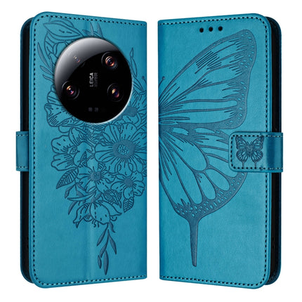 Embossed Butterfly Leather Phone Case, For Xiaomi 13 Ultra, For Xiaomi Civi 3 5G, For Xiaomi Poco X4 NFC