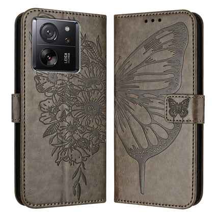 Embossed Butterfly Leather Phone Case, For Xiaomi Poco M6 Pro 5G / Redmi 12 4G/5G, For Xiaomi Redmi K70 / K70 Pro, For Xiaomi 13T / 13T Pro Global