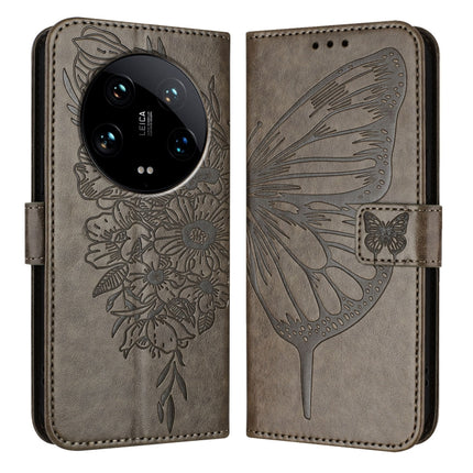 Embossed Butterfly Leather Phone Case, For Xiaomi Redmi K70E, For Xiaomi Poco X6 Pro, For Xiaomi 14 Ultra 5G Global