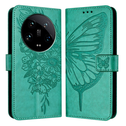 Embossed Butterfly Leather Phone Case, For Xiaomi Redmi K70E, For Xiaomi Poco X6 Pro, For Xiaomi 14 Ultra 5G Global
