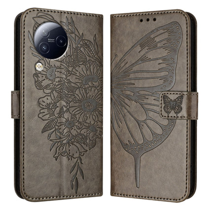 Embossed Butterfly Leather Phone Case, For Xiaomi 13 Ultra, For Xiaomi Civi 3 5G, For Xiaomi Poco X4 NFC