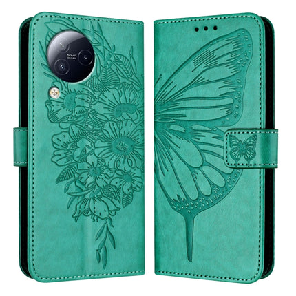 Embossed Butterfly Leather Phone Case, For Xiaomi 13 Ultra, For Xiaomi Civi 3 5G, For Xiaomi Poco X4 NFC