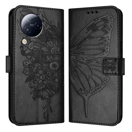 Embossed Butterfly Leather Phone Case, For Xiaomi 13 Ultra, For Xiaomi Civi 3 5G, For Xiaomi Poco X4 NFC