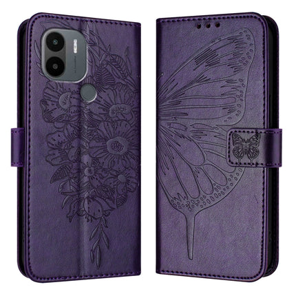 Embossed Butterfly Leather Phone Case, For Xiaomi Poco F5/Redmi Note 12 Turbo 5G, For Xiaomi Poco F5 Pro/Redmi K60/K60 Pro, For Xiaomi Poco C51 / Poco C50 4G