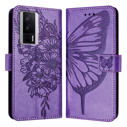 Embossed Butterfly Leather Phone Case, For Xiaomi Poco F5/Redmi Note 12 Turbo 5G, For Xiaomi Poco F5 Pro/Redmi K60/K60 Pro, For Xiaomi Poco C51 / Poco C50 4G