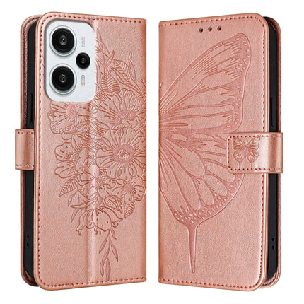 Embossed Butterfly Leather Phone Case, For Xiaomi Poco F5/Redmi Note 12 Turbo 5G, For Xiaomi Poco F5 Pro/Redmi K60/K60 Pro, For Xiaomi Poco C51 / Poco C50 4G