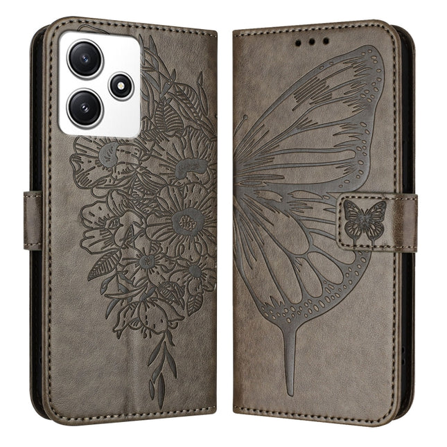 Embossed Butterfly Leather Phone Case, For Xiaomi Poco M6 Pro 5G / Redmi 12 4G/5G, For Xiaomi Redmi K70 / K70 Pro, For Xiaomi 13T / 13T Pro Global