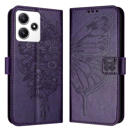 Embossed Butterfly Leather Phone Case, For Xiaomi Poco M6 Pro 5G / Redmi 12 4G/5G, For Xiaomi Redmi K70 / K70 Pro, For Xiaomi 13T / 13T Pro Global