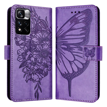 Embossed Butterfly Leather Phone Case, For Xiaomi 13 Ultra, For Xiaomi Civi 3 5G, For Xiaomi Poco X4 NFC