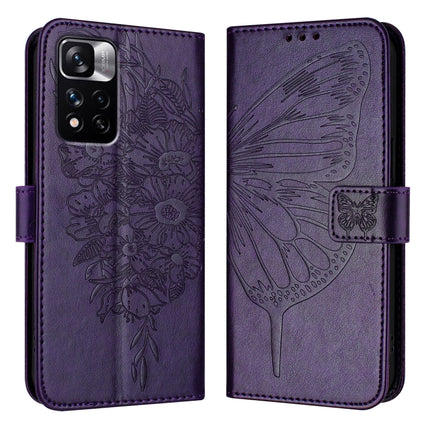 Embossed Butterfly Leather Phone Case, For Xiaomi 13 Ultra, For Xiaomi Civi 3 5G, For Xiaomi Poco X4 NFC