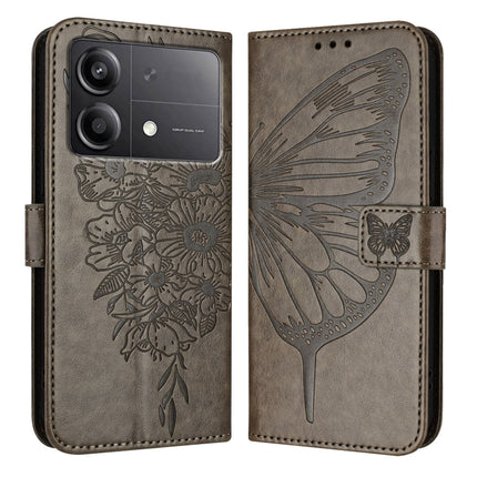 Embossed Butterfly Leather Phone Case, For Xiaomi Poco F6, For Xiaomi Poco M6 Pro 4G, For Xiaomi Poco X6 Neo 5G Global