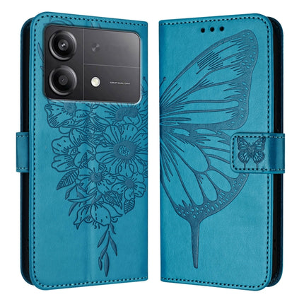 Embossed Butterfly Leather Phone Case, For Xiaomi Poco F6, For Xiaomi Poco M6 Pro 4G, For Xiaomi Poco X6 Neo 5G Global
