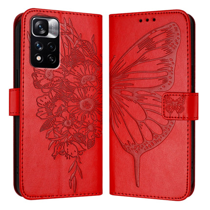 Embossed Butterfly Leather Phone Case, For Xiaomi Redmi Note 11 Pro+ 5G EU, For Xiaomi Civi 1S, For Xiaomi Poco X3 GT