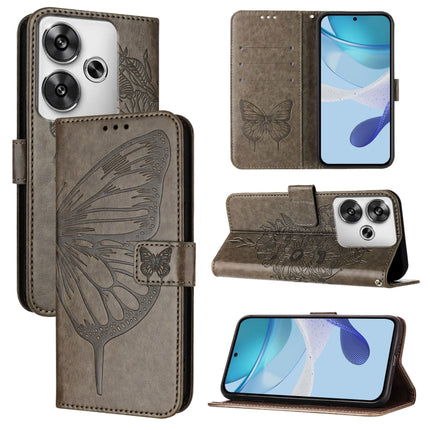 Embossed Butterfly Leather Phone Case, For Xiaomi Poco F6, For Xiaomi Poco M6 Pro 4G, For Xiaomi Poco X6 Neo 5G Global