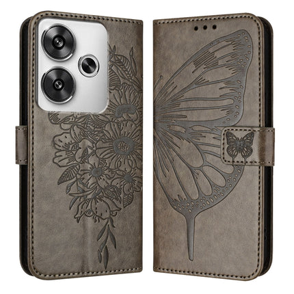 Embossed Butterfly Leather Phone Case, For Xiaomi Poco F6, For Xiaomi Poco M6 Pro 4G, For Xiaomi Poco X6 Neo 5G Global