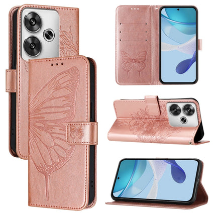 Embossed Butterfly Leather Phone Case, For Xiaomi Poco F6, For Xiaomi Poco M6 Pro 4G, For Xiaomi Poco X6 Neo 5G Global