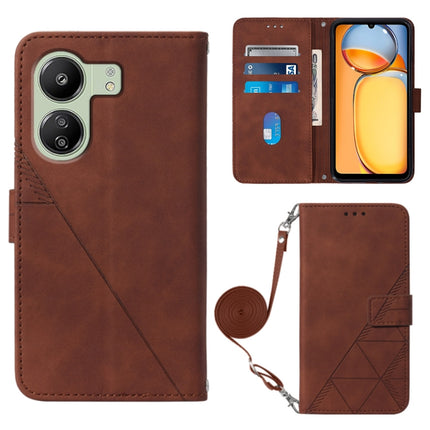 Crossbody 3D Embossed Flip Leather Phone Case, For Xiaomi Redmi K70E, For Xiaomi Poco X6 Pro, For Xiaomi Redmi Note 13 5G Global, For Xiaomi Redmi 13C