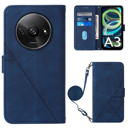 Crossbody 3D Embossed Flip Leather Phone Case, For Xiaomi Poco M6 Pro 4G, For Xiaomi Redmi A3, For Xiaomi Redmi Note 13 Pro 4G Global, For Xiaomi Redmi Note 13 4G Global
